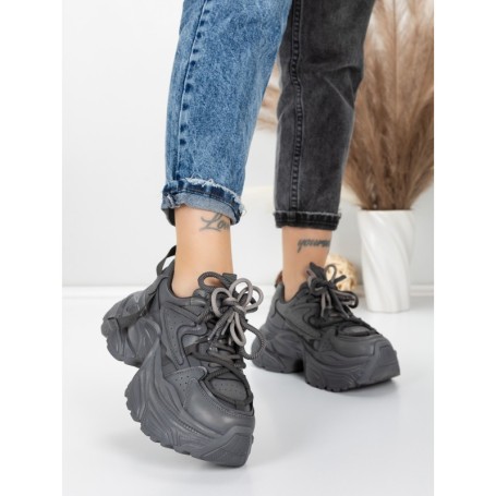 Pantofi Sport Dama din piele naturala 918-1 GREY | FRANCO GERARDO