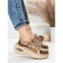Pantofi Sport Dama din piele naturala HY2122 COFFEE-YELLOW | FRANCO GERARDO
