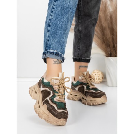 Pantofi Sport Dama din piele naturala HY2926-1 GREEN | FRANCO GERARDO