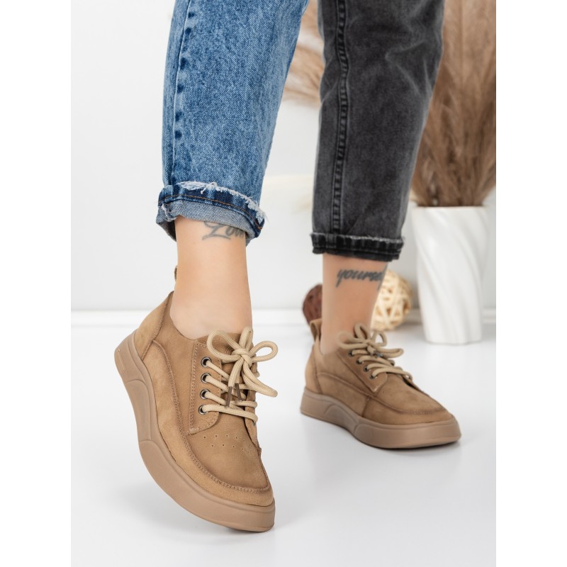 Pantofi Sport Dama din piele naturala 2535 KHAKI | FRANCO GERARDO