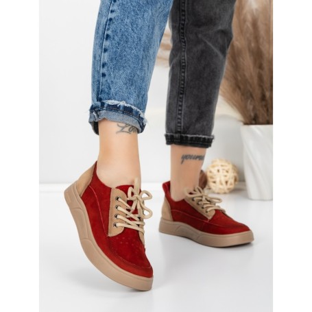 Pantofi Sport Dama din piele naturala 2535 RED | FRANCO GERARDO