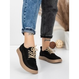Pantofi Sport Dama din piele naturala 2535 BLACK | FRANCO GERARDO