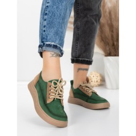 Pantofi Sport Dama din piele naturala 2535 GREEN | FRANCO GERARDO