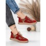 Pantofi Sport Dama din piele naturala 2536 RED | FRANCO GERARDO