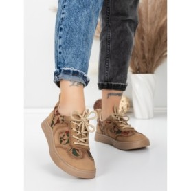 Pantofi Sport Dama din piele naturala 2536 KHAKI | FRANCO GERARDO
