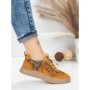 Pantofi Sport Dama din piele naturala 2536 YELLOW | FRANCO GERARDO