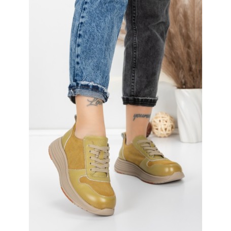 Pantofi Sport Dama din piele naturala 16-2 GREEN | FRANCO GERARDO
