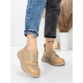 Pantofi Sport Dama din piele naturala 16-2 APRICOT | FRANCO GERARDO