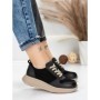 Pantofi Sport Dama din piele naturala 16-2 BLACK | FRANCO GERARDO