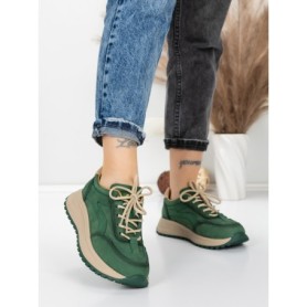 Pantofi Sport Dama din piele naturala 88022 GREEN | FRANCO GERARDO