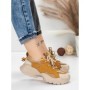 Pantofi Sport Dama din piele naturala 7110 YELLOW-CREAM | FRANCO GERARDO