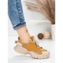 Pantofi Sport Dama din piele naturala 7110 YELLOW-CREAM | FRANCO GERARDO