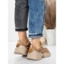 Pantofi Sport Dama din piele naturala 7110 KHAKI-CREAM | FRANCO GERARDO