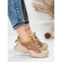 Pantofi Sport Dama din piele naturala 7110 KHAKI-CREAM | FRANCO GERARDO