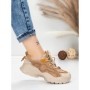 Pantofi Sport Dama din piele naturala 7110 KHAKI-CREAM | FRANCO GERARDO