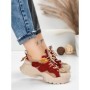 Pantofi Sport Dama din piele naturala 7110 RED-CREAM | FRANCO GERARDO