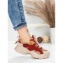Pantofi Sport Dama din piele naturala 7110 RED-CREAM | FRANCO GERARDO