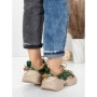 Pantofi Sport Dama din piele naturala 7110 GREEN-CREAM | FRANCO GERARDO