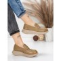 Pantofi Casual Dama din piele naturala 16-7 KHAKI | FRANCO GERARDO