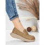 Pantofi Casual Dama din piele naturala 16-7 KHAKI | FRANCO GERARDO