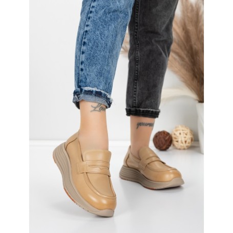 Pantofi Casual Dama din piele naturala 16-7 APRICOT | FRANCO GERARDO