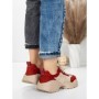 Pantofi Sport Dama din piele naturala 7109 RED-CREAM | FRANCO GERARDO