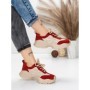 Pantofi Sport Dama din piele naturala 7109 RED-CREAM | FRANCO GERARDO
