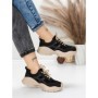 Pantofi Sport Dama din piele naturala 7109 BLACK | FRANCO GERARDO