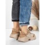 Pantofi Sport Dama din piele naturala 7109 KHAKI-CREAM | FRANCO GERARDO
