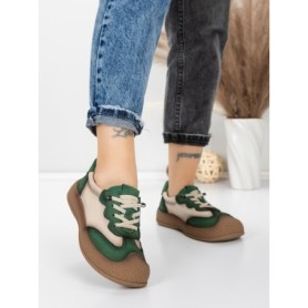 Pantofi Sport Dama din piele naturala 65852 GREEN | FRANCO GERARDO