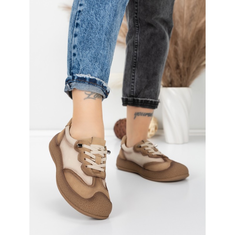 Pantofi Sport Dama din piele naturala 65852 APRICOT | FRANCO GERARDO