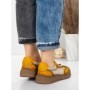 Pantofi Sport Dama din piele naturala 65852 YELLOW | FRANCO GERARDO