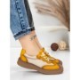 Pantofi Sport Dama din piele naturala 65852 YELLOW | FRANCO GERARDO