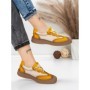 Pantofi Sport Dama din piele naturala 65852 YELLOW | FRANCO GERARDO