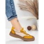 Pantofi Sport Dama din piele naturala 65852 YELLOW | FRANCO GERARDO