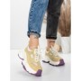 Pantofi Sport Dama din piele naturala HY1333 GREEN-CREAM | FRANCO GERARDO