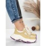 Pantofi Sport Dama din piele naturala HY1333 GREEN-CREAM | FRANCO GERARDO