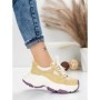 Pantofi Sport Dama din piele naturala HY1333 GREEN-CREAM | FRANCO GERARDO