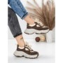 Pantofi Sport Dama din piele naturala HY1333 COFFEE-CREAM | FRANCO GERARDO