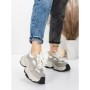 Pantofi Sport Dama din piele naturala HY1333 GREY-CREAM | FRANCO GERARDO