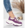 Pantofi Sport Dama din piele naturala HY1333 PURPLE-CREAM | FRANCO GERARDO