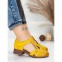 Sandale Dama din piele naturala 1171 YELLOW | FORMATIONE