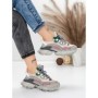Pantofi Sport Dama din piele naturala Y5758-2 GREY-GREEN | FRANCO GERARDO