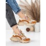 Pantofi Sport Dama din piele naturala Y5758-2 KHAKI-PINK | FRANCO GERARDO