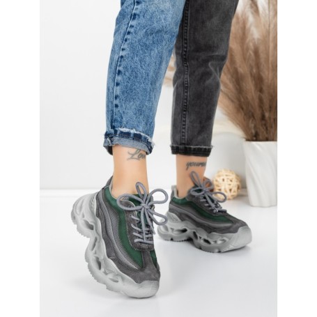 Pantofi Sport Dama din piele naturala HY6376 GREEN | FRANCO GERARDO