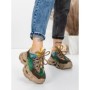 Pantofi Sport Dama din piele naturala HY6383 GREEN-YELLOW | FRANCO GERARDO