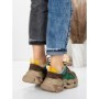 Pantofi Sport Dama din piele naturala HY6383 GREEN-YELLOW | FRANCO GERARDO