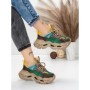 Pantofi Sport Dama din piele naturala HY6383 GREEN-YELLOW | FRANCO GERARDO