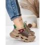 Pantofi Sport Dama din piele naturala HY6383 BROWN-GREEN | FRANCO GERARDO