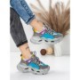 Pantofi Sport Dama din piele naturala HY6383 LIGHT BLUE-YELLOW | FRANCO GERARDO
